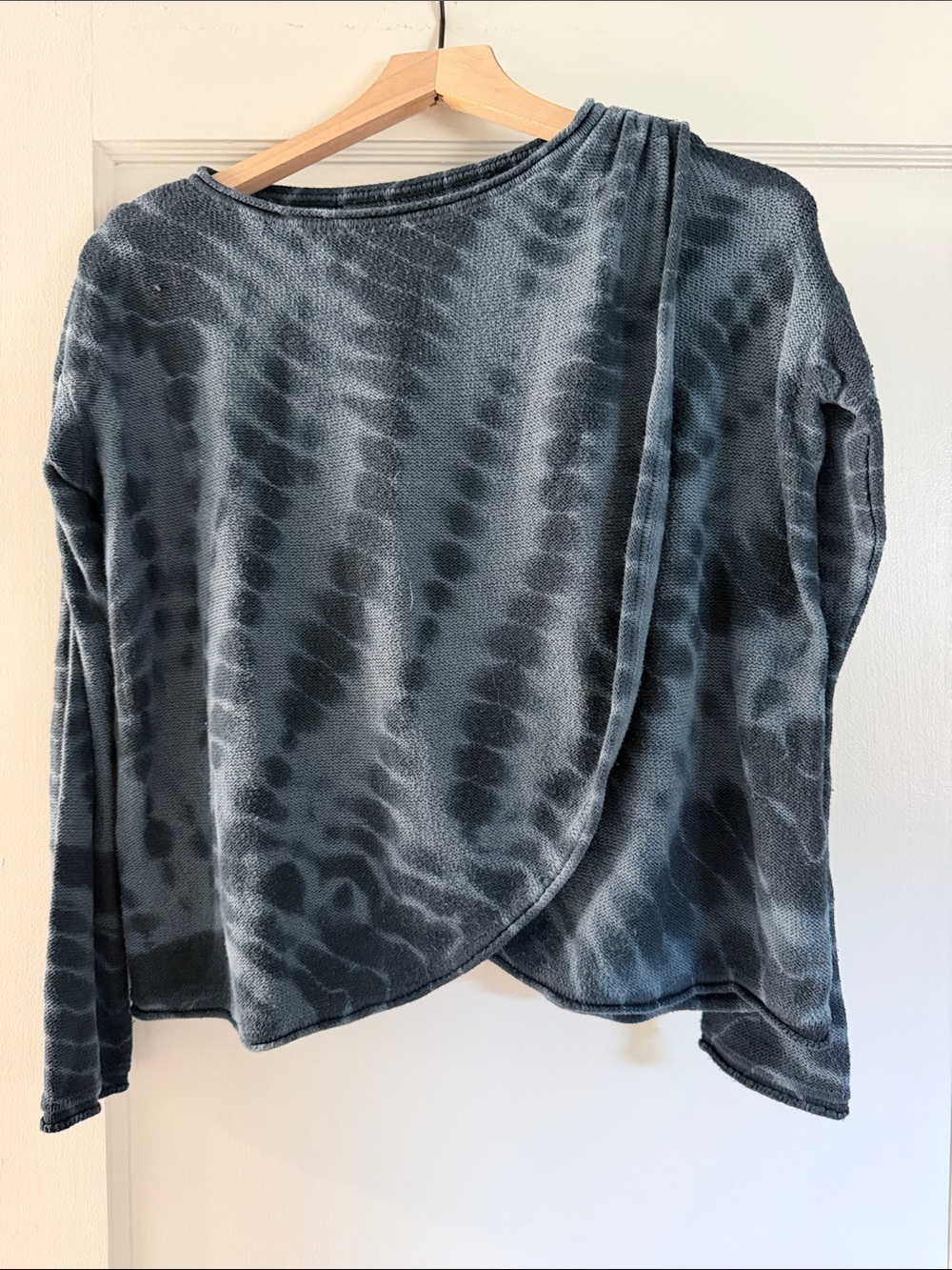 Prana Slate Blue Tie-Dye Long Sleeve Top